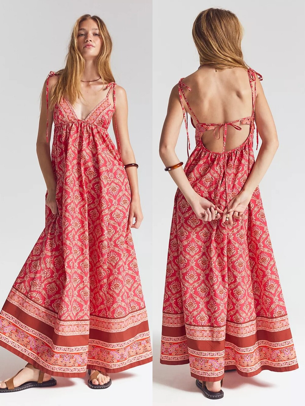 Free People Sorrento Stroll Printed Maxi Dress XS
